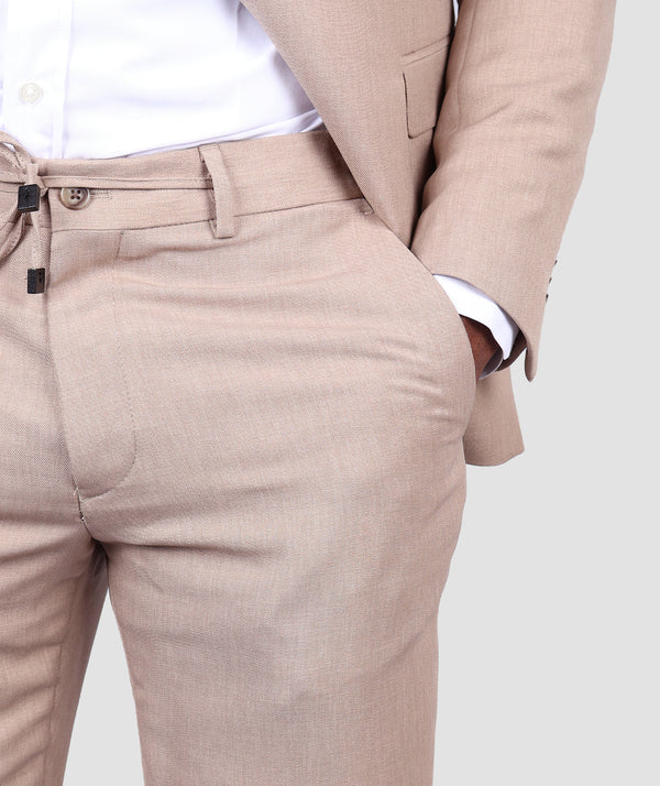 TWN Slim Fit Beige Suit-D'S DAMAT ONLINE