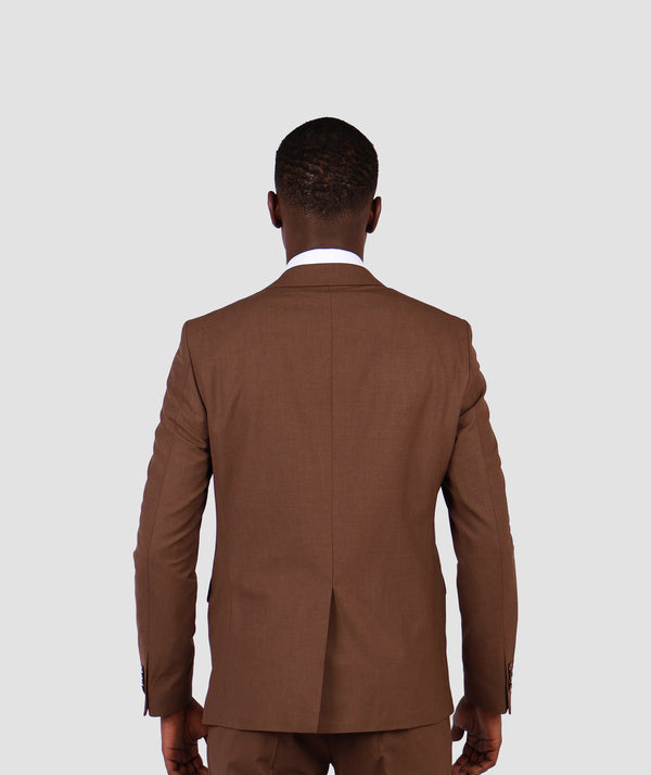 TWN Slim Fit Brown Suit-D'S DAMAT ONLINE