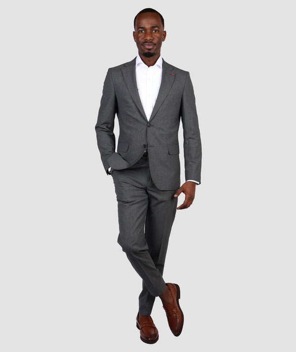 DS Damat Grey Slim Fit Suit-D'S DAMAT ONLINE