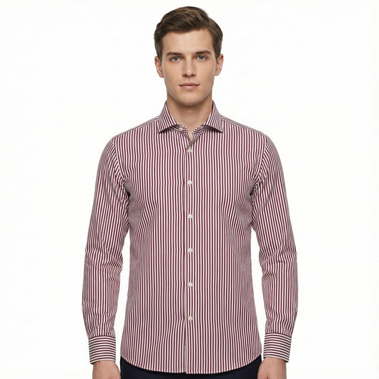 D'S Damat Striped Slim Fit Shirt
