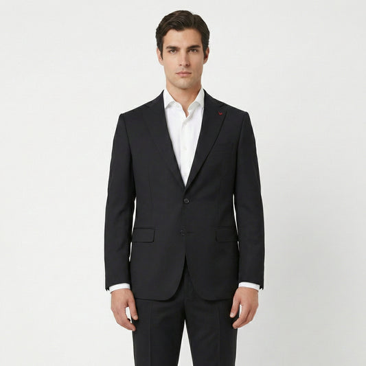 D’S DAMAT Men’s Regular Fit Suit – Wool Blend, Two-Button, Notch Lapel -5HF05KV04510M