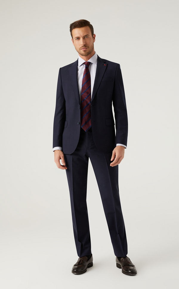 Ds Damat Navy Blue Classic Suit -41% Wool-D'S DAMAT ONLINE