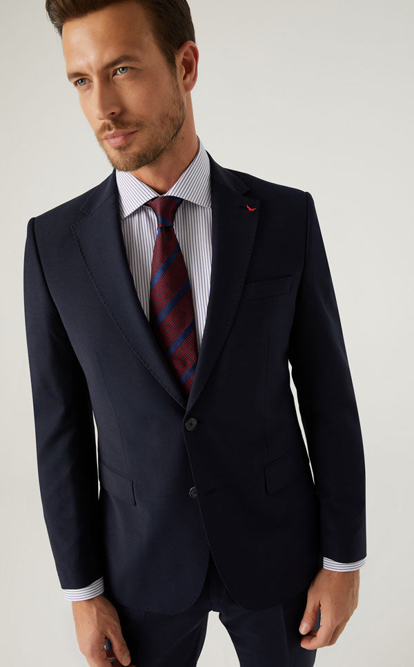 Ds Damat Navy Blue Classic Suit -86% Wool-D'S DAMAT ONLINE