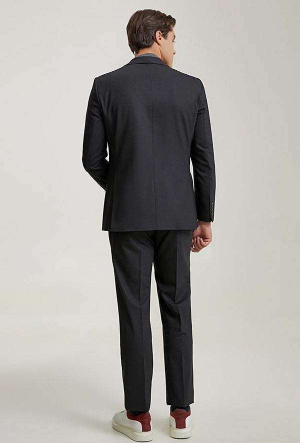 Ds Damat Black Classic Suit -41% Wool-D'S DAMAT ONLINE