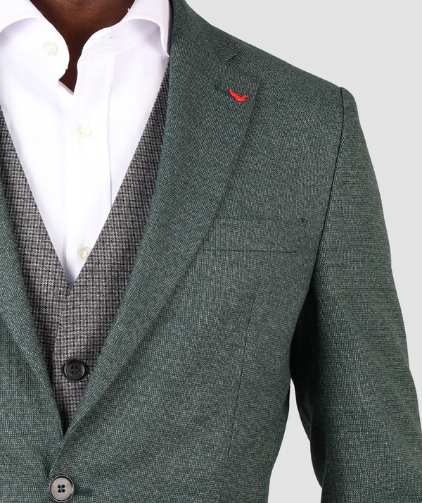 DS Damat Slim Fit Green 3 Pc Suit-D'S DAMAT ONLINE