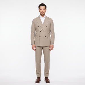 Damat Double Breasted 100% Wool Premium Suit - 0DF05RE09553M-901