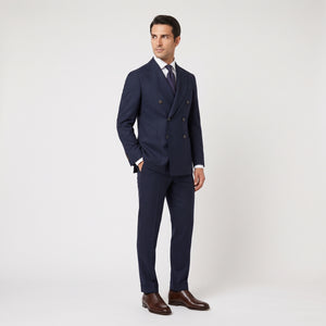 D'S Damat Double Breasted Wool Stretch Suit Premium Formal Men's Suit - 0DF05RE43553M-101