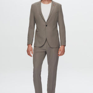 Twn Slim Fit Grey Plain Suit-D'S DAMAT ONLINE