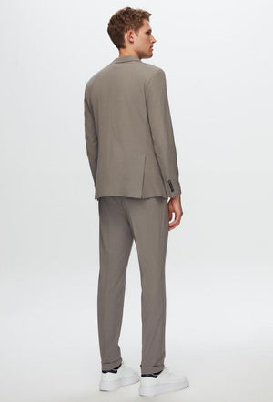 Twn Slim Fit Grey Plain Suit-D'S DAMAT ONLINE