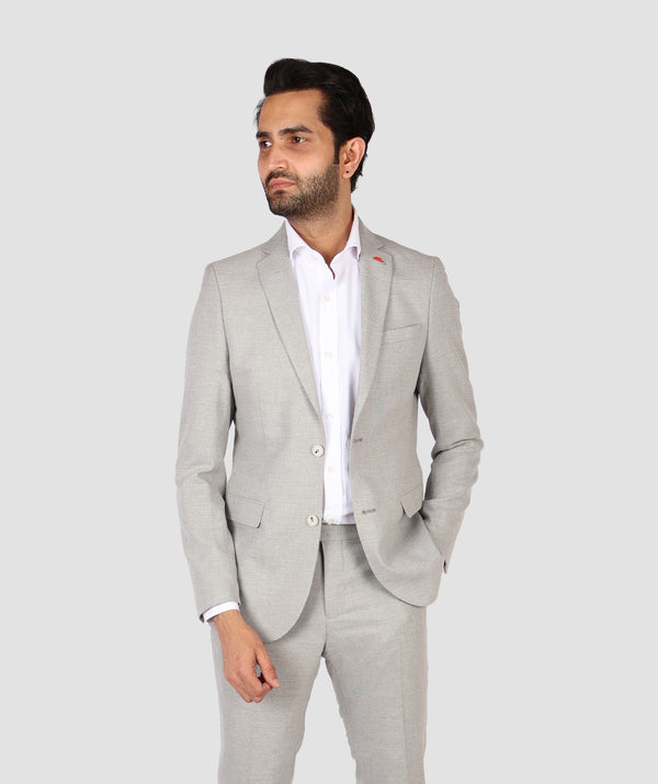 TWN  Grey Slim Fit Formal Suit-D'S DAMAT ONLINE