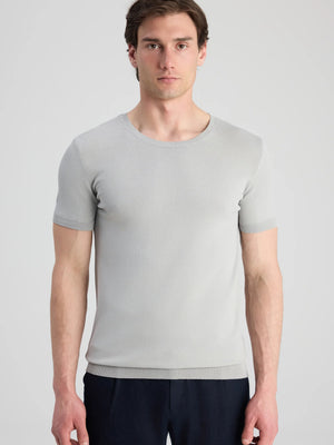 TWN Men's Slim Fit Viscose Blend Plain Knit T-Shirt