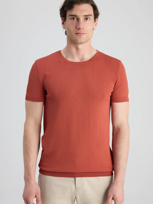 TWN Men's Slim Fit Viscose Blend Plain Knit T-Shirt
