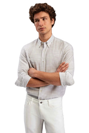 D'S Damat Men's Comfort Fit Striped 100% Cotton Casual Shirt