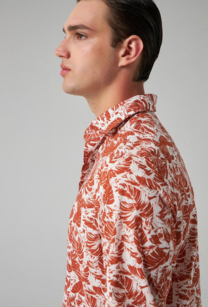 Ds Damat Comfort Brown Printed Shirt-D'S DAMAT ONLINE