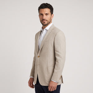 D'S Damat Regular Fit Linen Blend Jacket Formal Men's Blazer