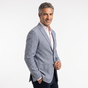 D'S Damat Regular Fit Linen Blend Jacket Premium Formal Men's Blazer 0HC04IR03494M-701