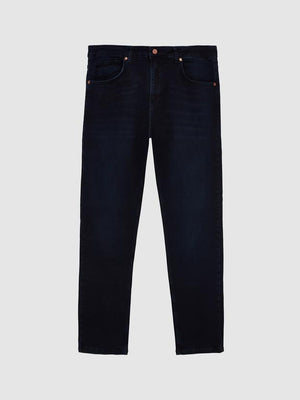 Ds Damat Slim Fit Navy Blue Denim Trousers-D'S DAMAT ONLINE