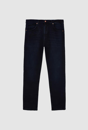 Ds Damat Slim Fit Navy Blue Denim Trousers-D'S DAMAT ONLINE