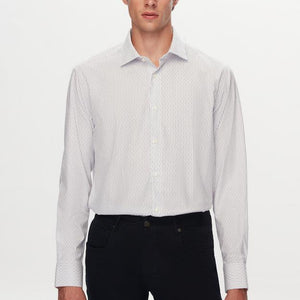 Ds Damat Regular Fit Navy Blue Striped Shirt-D'S DAMAT ONLINE