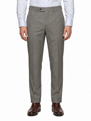 D'S Damat Men's Slim Fit Textured Polyester Viscose Formal Trousers