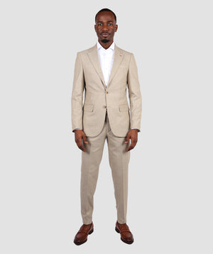 DS Damat Slim Fit Beige Suit-D'S DAMAT ONLINE