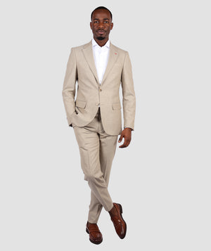 DS Damat Slim Fit Beige Suit-D'S DAMAT ONLINE