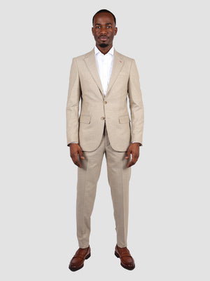 DS Damat Slim Fit Beige Suit-D'S DAMAT ONLINE
