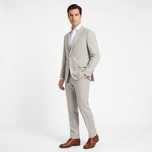 D'S Damat Slim Fit Wool Blend Stretch Suit Premium Men's Formal Suit - 0HF05KV23577M-901