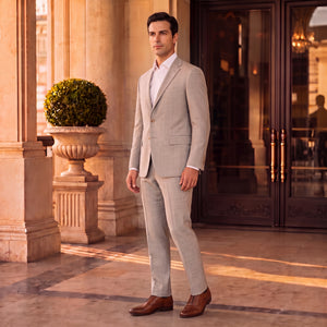 D'S Damat Slim Fit Wool Blend Stretch Suit Premium Men's Formal Suit - 0HF05KV23577M-901