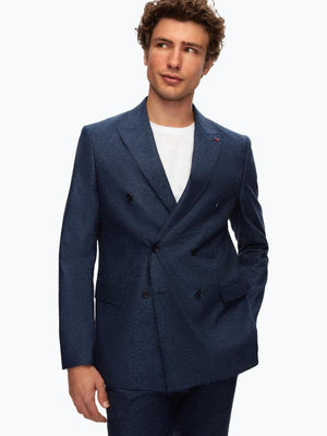 Ds Damat Slim Fit Navy Blue Dobby Suit-D'S DAMAT ONLINE