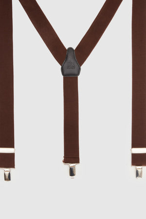 DS Damat Brown Trouser Suspenders - 0HF752100ORGM