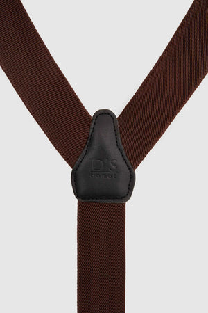 DS Damat Brown Trouser Suspenders - 0HF752100ORGM