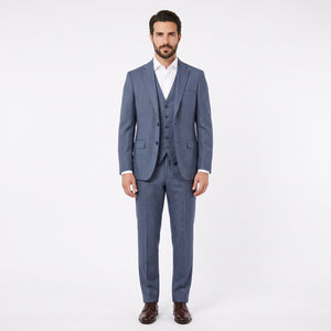 D'S Damat Slim Fit 3-Piece Stretch Blend Suit Premium Men's Formal Suit - 0HFY5HC03599M-701