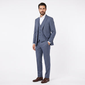 D'S Damat Slim Fit 3-Piece Stretch Blend Suit Premium Men's Formal Suit - 0HFY5HC03599M-701