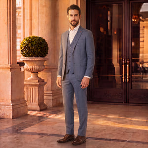 D'S Damat Slim Fit 3-Piece Stretch Blend Suit Premium Men's Formal Suit - 0HFY5HC03599M-701