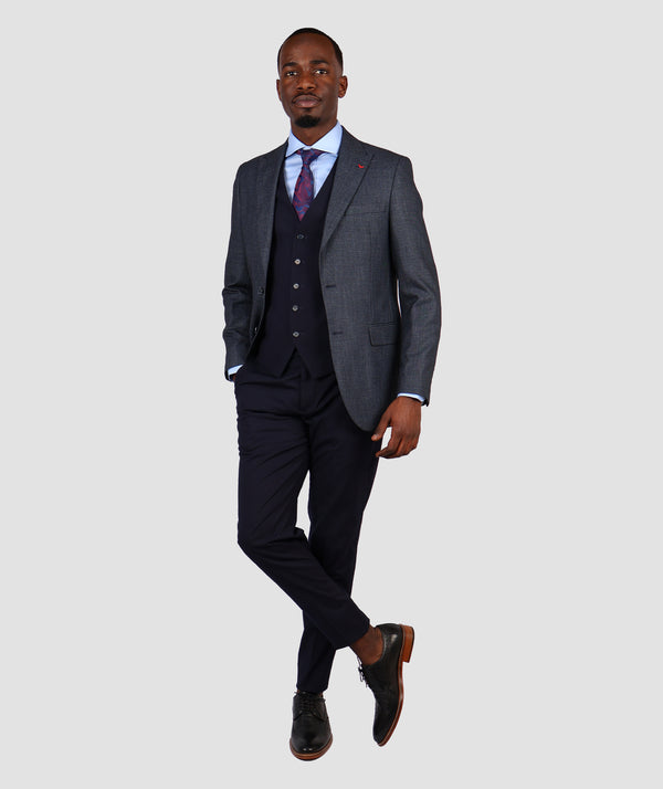 DS Damat  Combined Slim Fit Navy Blue Suit-D'S DAMAT ONLINE