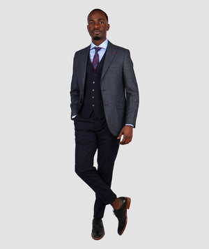DS Damat  Combined Slim Fit Navy Blue Suit-D'S DAMAT ONLINE