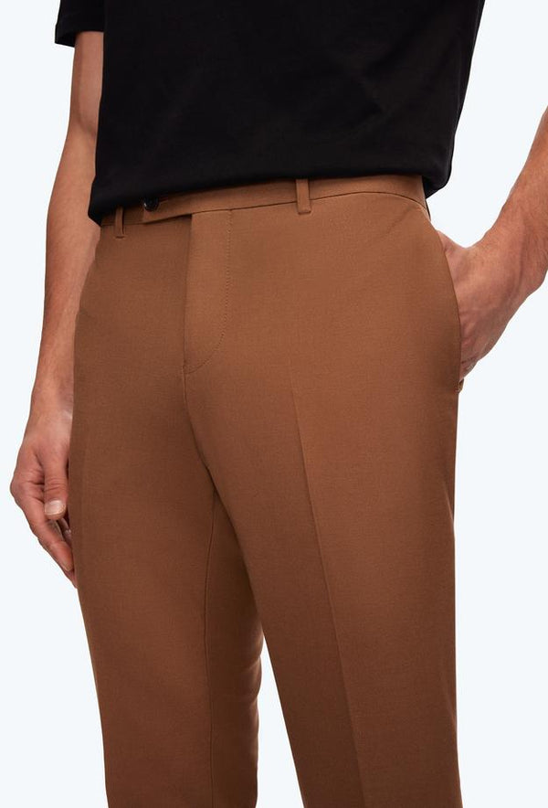 Twn Slim Fit Camel Dobby Suit-D'S DAMAT ONLINE