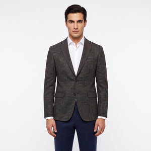 TWN Men's Polyester Viscose Blend Suit Jacket for Formal Wear