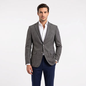 TWN Men's Polyester Viscose Blend Suit Jacket for Formal Wear