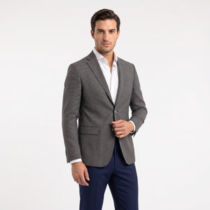 TWN Men's Polyester Viscose Blend Suit Jacket for Formal Wear