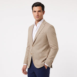 TWN Men's Polyester Viscose Blend Suit Jacket for Formal Wear