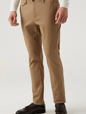 TWN Slim Fit Cotton Stretch Dobby Chino Trousers Premium Casual Men's Pants