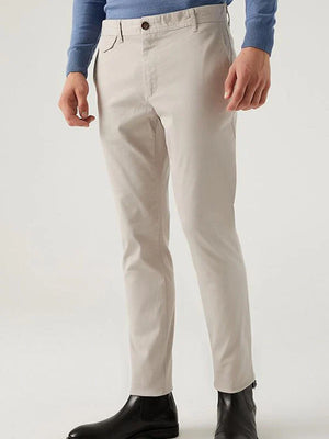TWN Slim Fit Cotton Stretch Dobby Chino Trousers Premium Casual Men's Pants