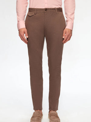 TWN Slim Fit Cotton Stretch Dobby Chino Trousers Premium Casual Men's Pants