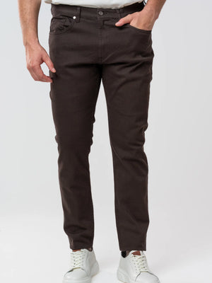 D'S Damat Slim Fit Cotton Stretch Gabardine Denim Trousers Casual Men's Pants