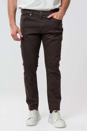 D'S Damat Slim Fit Cotton Stretch Gabardine Denim Trousers Casual Men's Pants