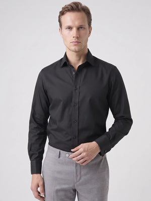 D'S Damat Men's Regular Fit Cotton Stretch Essential Shirt