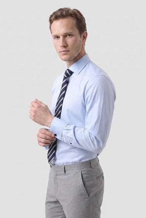 D'S Damat Men's Regular Fit Cotton Stretch Essential Shirt