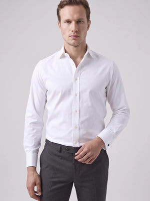 D'S Damat Men's Regular Fit Cotton Stretch Essential Shirt